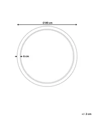 Wall Mirror ANLEZY 80 cm 80 cm Rattan Natural_938868