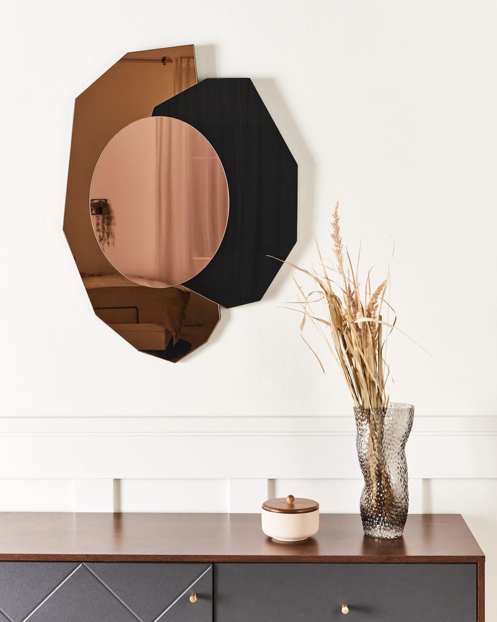 Wall Mirror TROYON 62 cm 80 cm Rose Gold