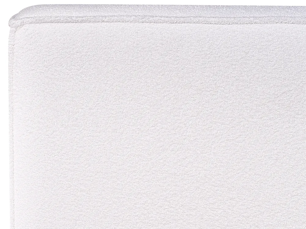 Säng med lamellram Bouclé LINARDS 160 x 200 cm Vit_930535