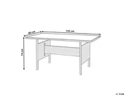 Trädgårdsmatbord VITERBO 145 cm 80 cm Glas Ljusgrå_862756