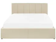 Sänky säilytystilalla DREUX Kangas Beige 140 x 200 cm_861157