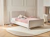 Bed Velvet LUNAN 120 x 200 cm (EU Small Double) Light Beige