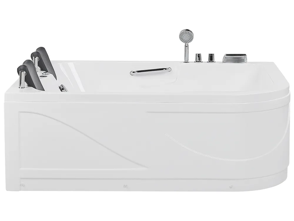 Corner Hot Tub with LED BAYAMO 1700 x 1200 mm White Right Hand_821167
