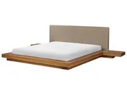 Säng med lamellram Bouclé ZEN 180 x 200 cm Naturlig askfanér_1079771