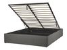 Ottoman Bed without Headboard DINAN Fabric Dark Grey 140 x 200 cm (EU Double)