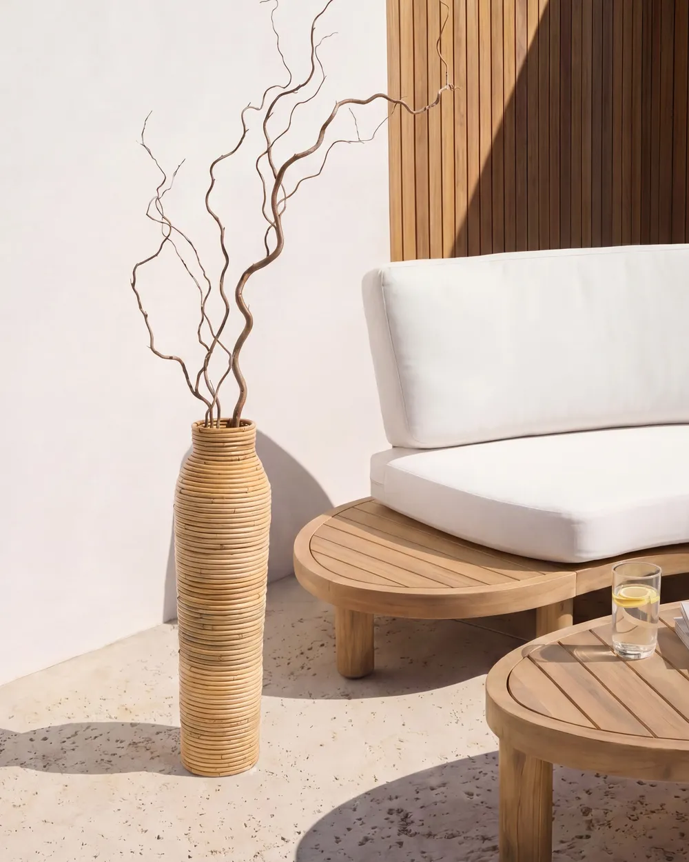 Decorative Vase PREMANA 55 cm Rattan Natural