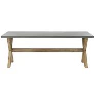 Garden Dining Set with Stools 8 Seater OLBIA Concrete Grey_771472