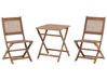 Bistro Set Folding PARAGGI Certified Acacia Wood Brown
