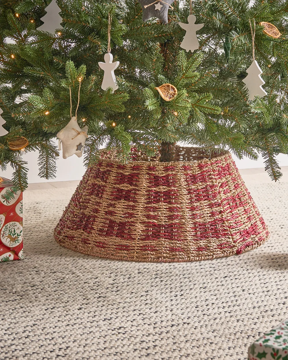 Christmas Tree Collar NEIGE 52 cm Seagrass Natural