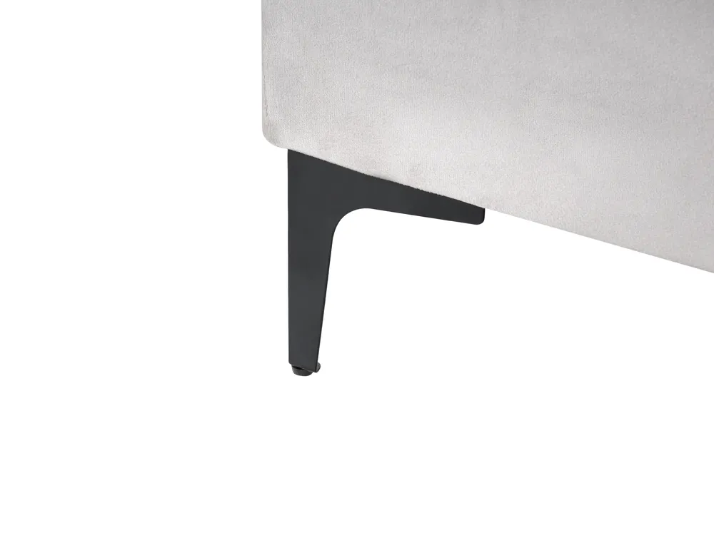 Bed Velvet SUZETTE 180 x 200 cm (EU Super King) Light Grey_989493