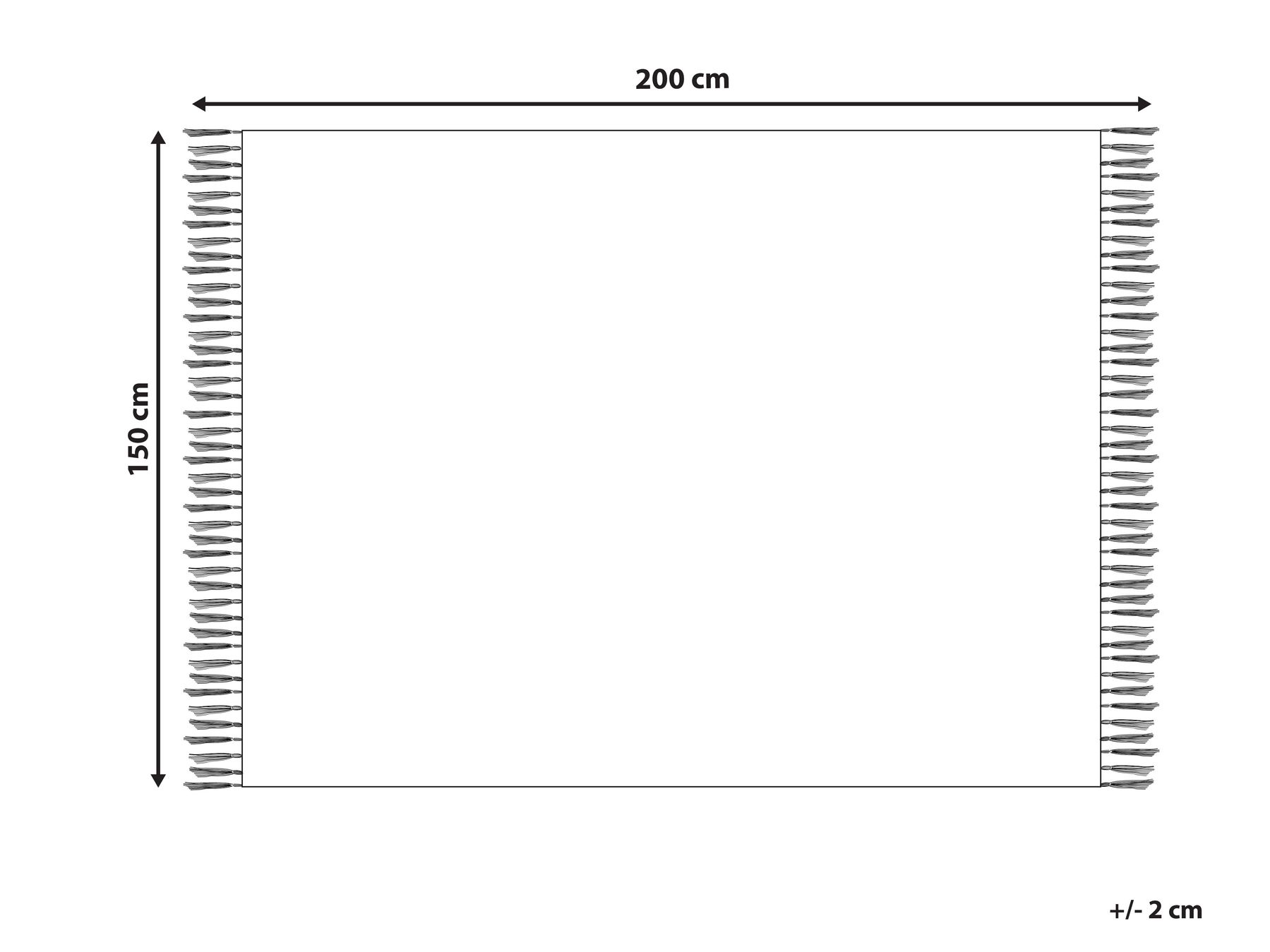 Blanket VELLA Fabric 150 x 200 cm Off-White_939428
