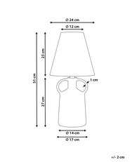 Bordslampa LARISSOS Keramik Taupe_897327