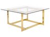 Sofabord CRYSTAL Herdet glass Gull