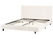 Säng med lamellram Bouclé ALBI 140 x 200 cm Off-White_981889