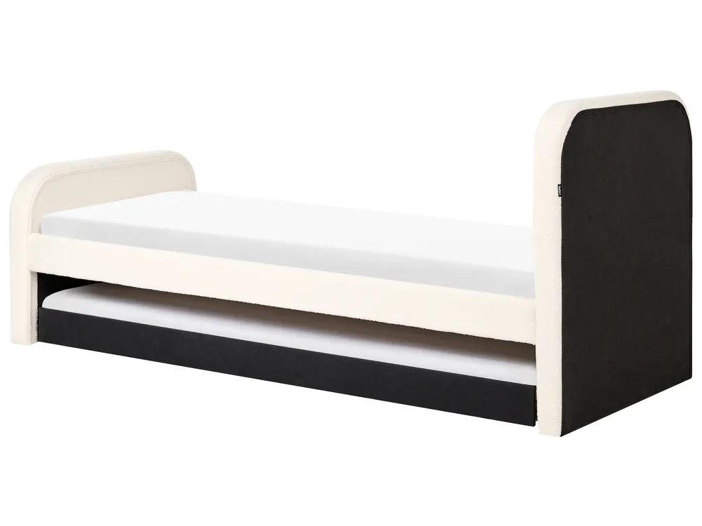 Trundle Bed Boucle RAYSSAC 90 x 200 cm (EU Single) Light Beige_1081098