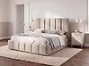 Ottoman Bed VAUVERT Fabric Taupe 140 x 200 cm (EU Double)