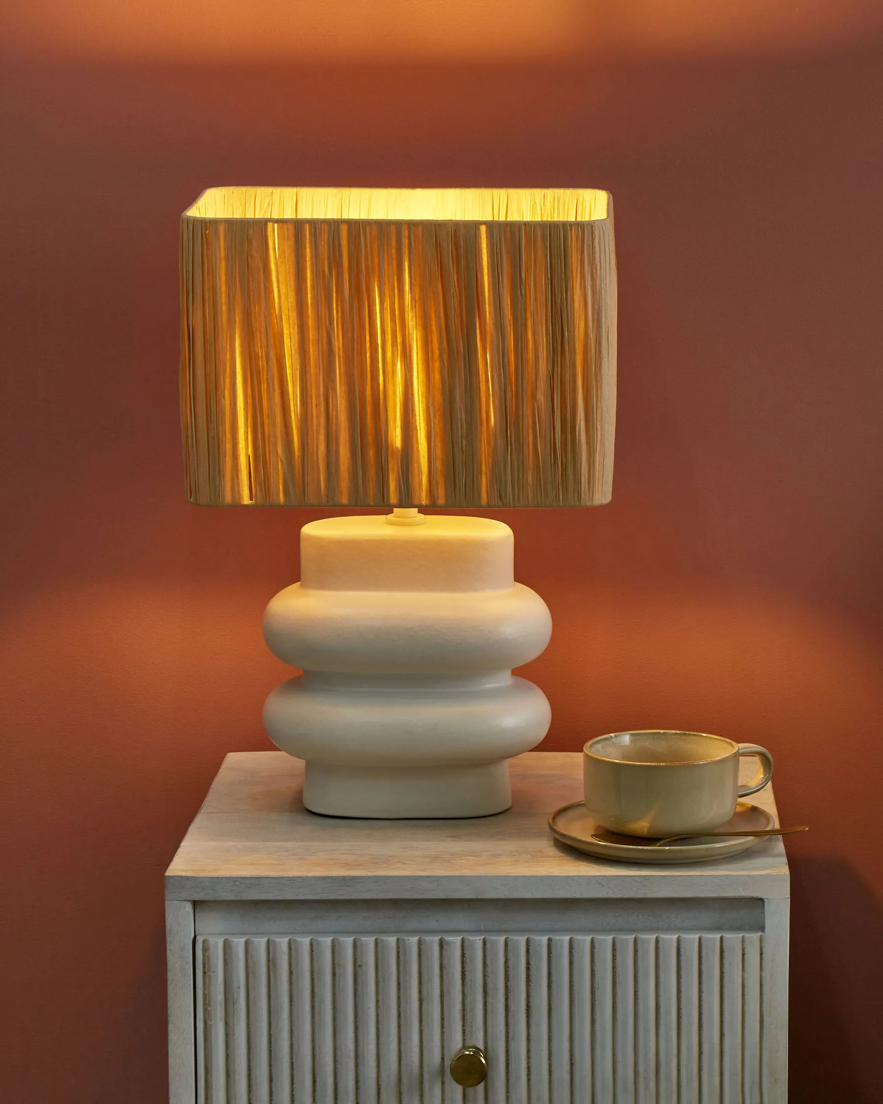Bordslampa JUDY Keramik Vit_891549