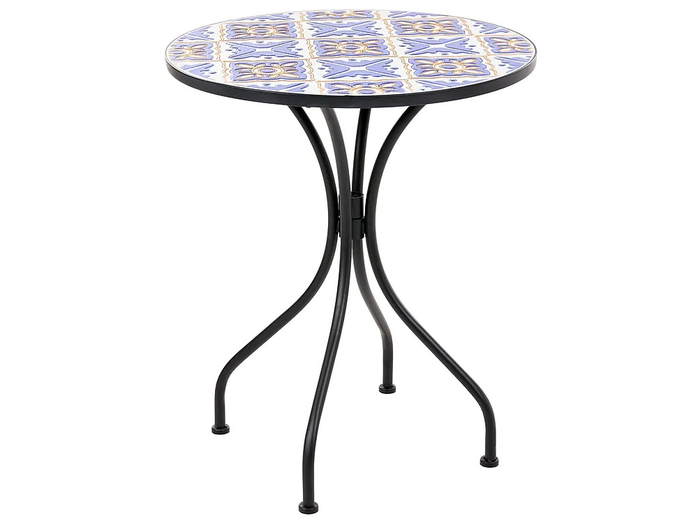 Bistro Set SIPONTO Metal White/ Blue_1155716