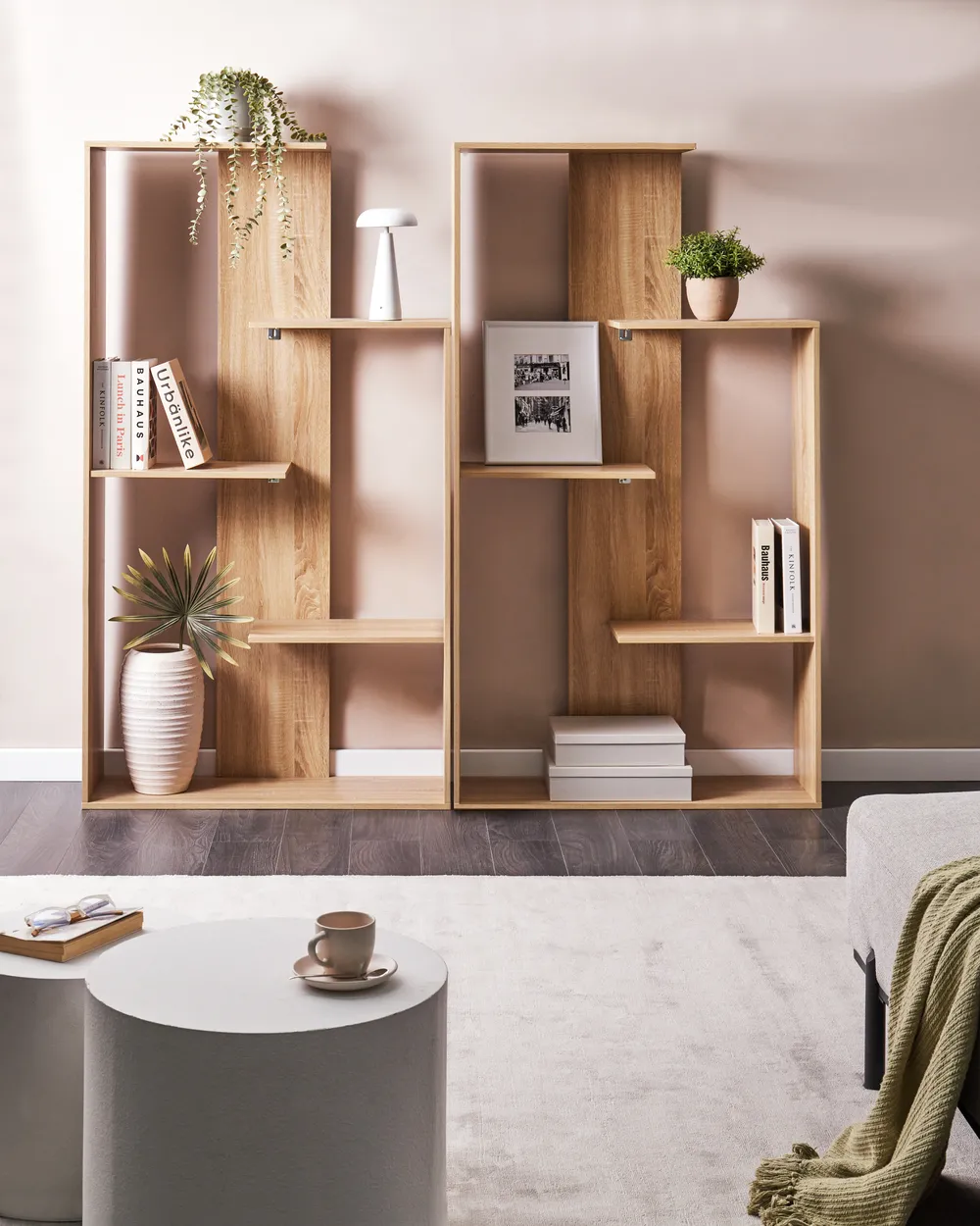 3 Tier Bookcase KAHNTAH 163 cm Light Brown_1003826