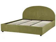 Ottoman Bed VAUCLUSE Boucle Olive Green 180 x 200 cm (EU Super King)_913157