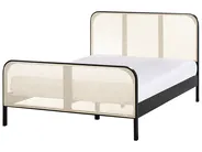 Bed Pine Wood GONFARON 140 x 200 cm (EU Double) Black_977074