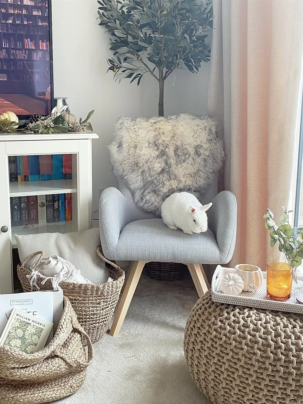 Sittpuff CONRAD Bomull Beige_844717