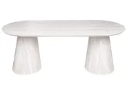 Dining Table LUMAN Travertine Effect 220 cm 95 cm_1076225