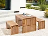 Set of 2 Garden Benches SULZANO 150 cm Acacia Wood Brown