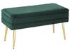 Upholstered Storage Bench DURHAM Velvet Dark Green