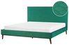 Bed Velvet BAYONNE 180 x 200 cm (EU Super King) Green