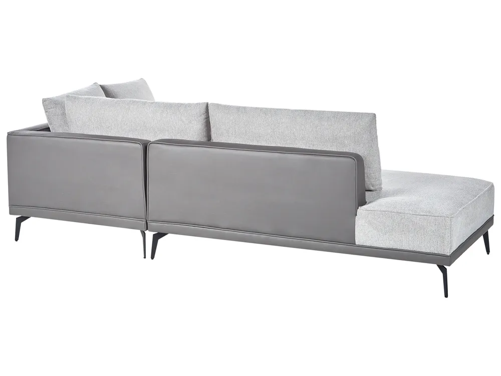 Corner Sofa 3 Seater MYKEN Fabric Light Grey Left Hand_952059