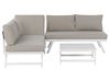 Garden Corner Sofa with Table 5 Seater COCCORINO Metal Taupe