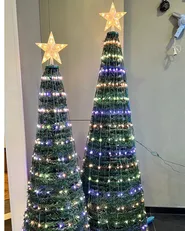 Floor Christmas Decoration Smart LED with App SAARLOQ 188 cm Christmas Tree Green_973456