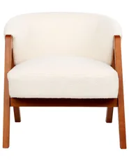 Fåtölj SKEI Bouclé Vit_909709