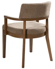 Set of 2 Dining Chairs DALBO Boucle Brown/ Taupe_1016045