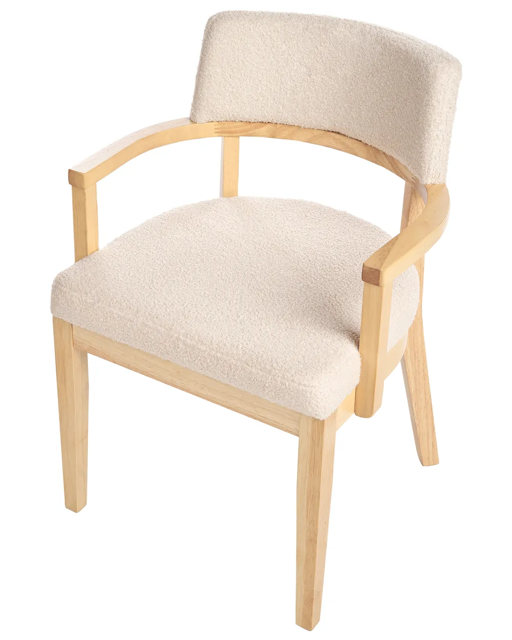 Set of 2 Dining Chairs DALBO Boucle Light Brown/ Beige_949244