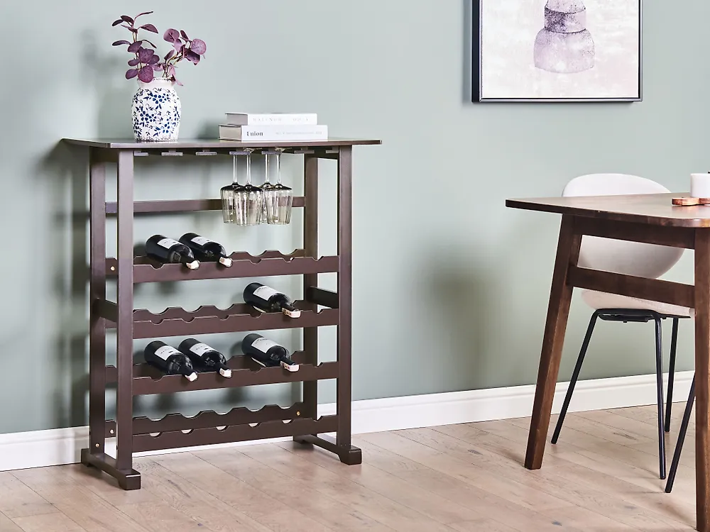 Wine Rack ROWLEY Dark Brown_1179012
