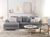 Corner Sofa 4 Seater OSLO Fabric Light Grey Right Hand