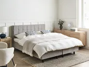 Adjustable Bed Fabric DUKE 160 x 200 cm (EU King Size) Light Grey_973580