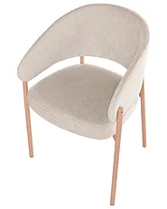 Set med 2 matstolar ZANE Ljusbeige_1160990