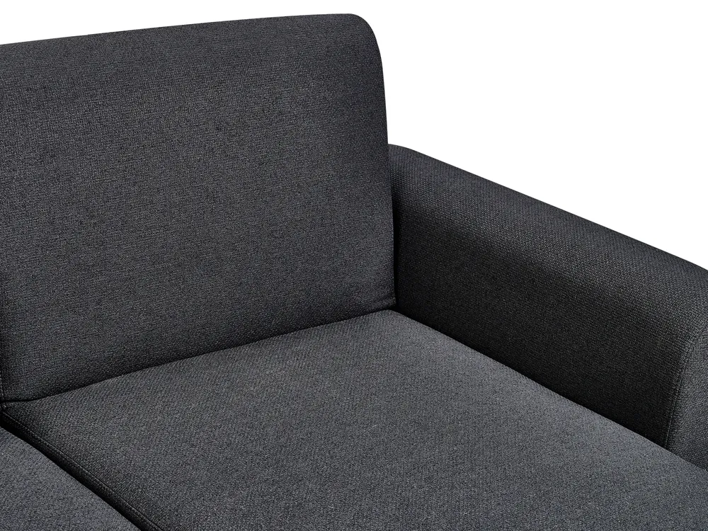 Corner Sofa Bed 3 Seater OLLSTA Fabric Black Left Hand_939297