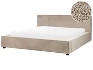 Bed Boucle MIRANDE 180 x 200 cm (EU Super King) Taupe_943353