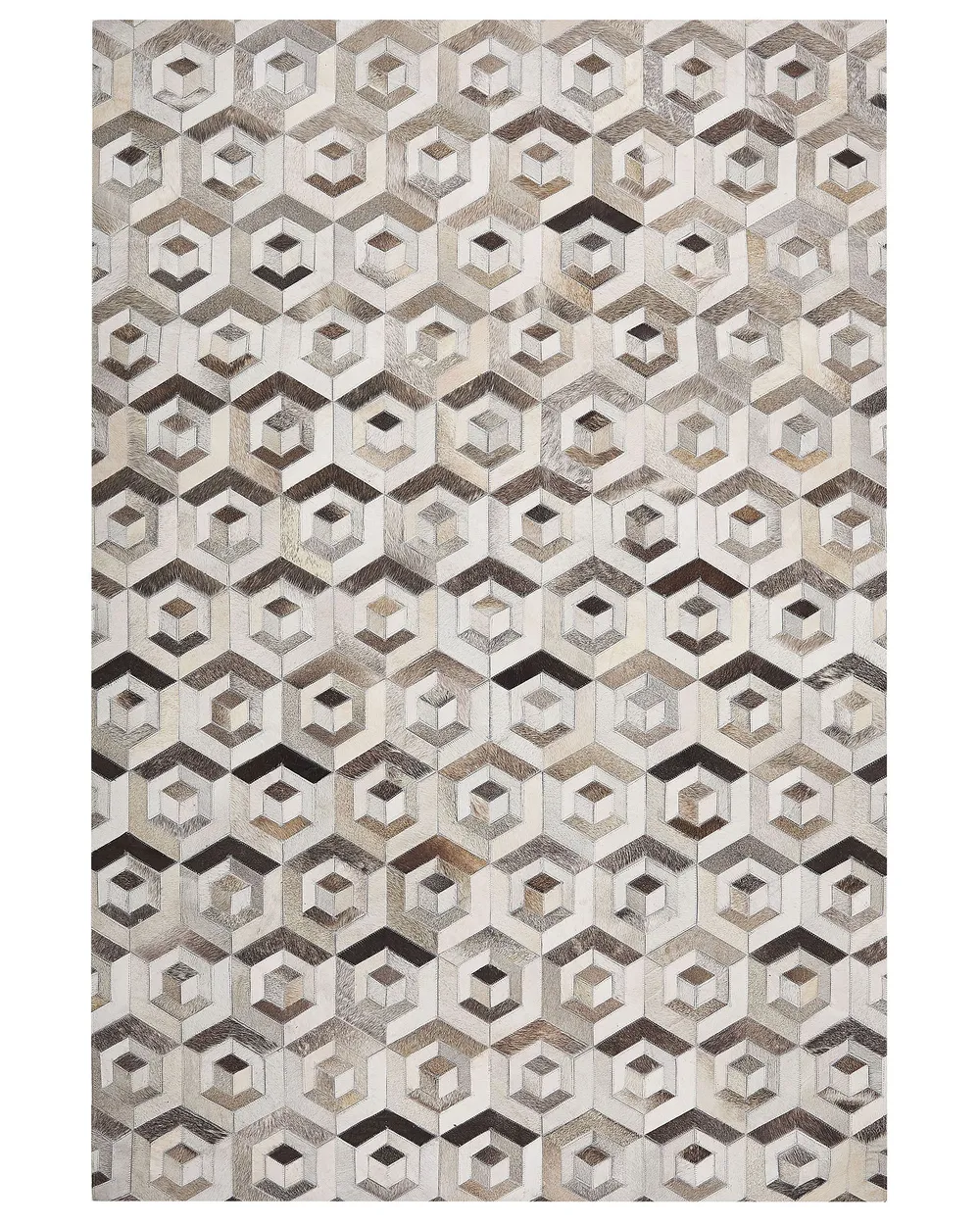 Rug TAVAK Beige 140 x 200 cm Leather