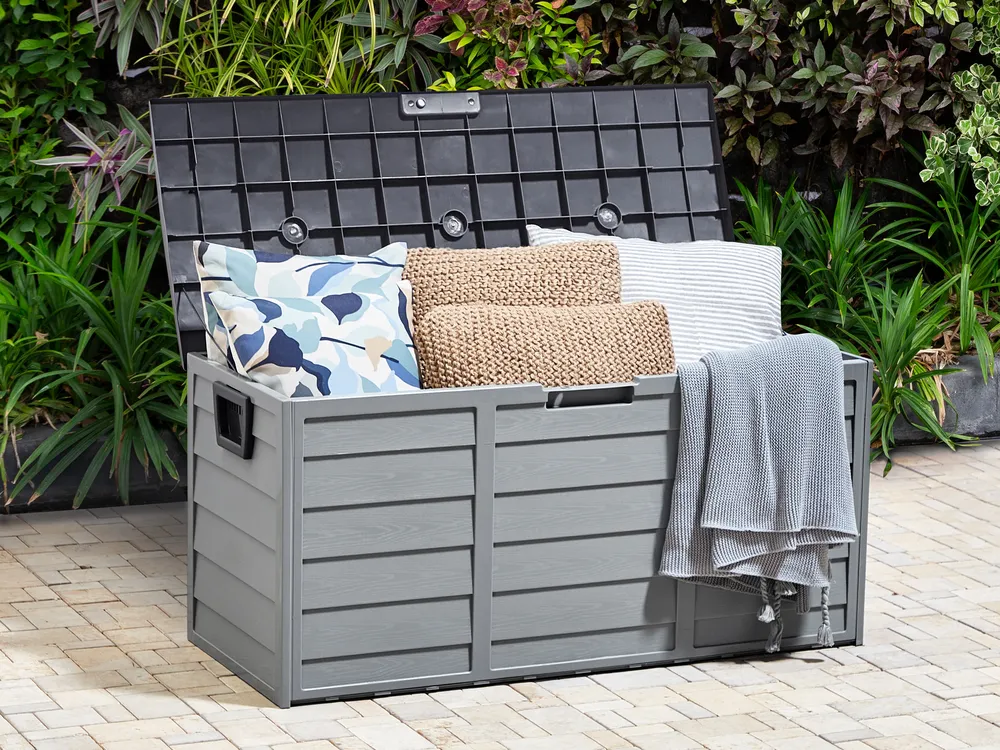 Storage Box LOCARNO 112 cm 50 cm Grey