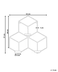 Wall Candle Holder TAROUCA 31 cm Metal Black_968564