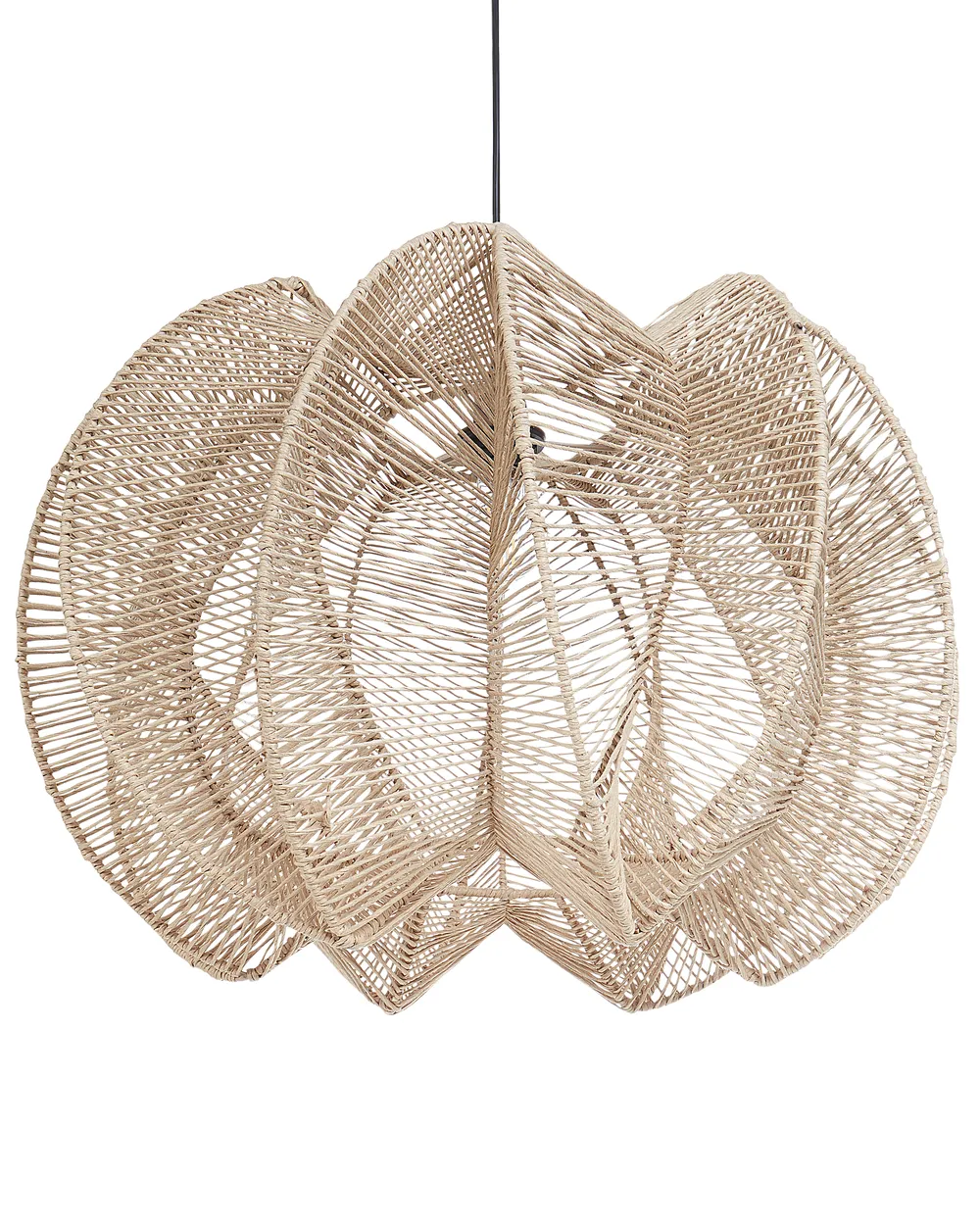 Pendant Lamp MANINGA Paper Rope Light Brown