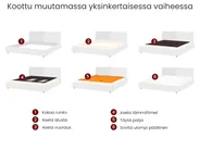 Vesisänky Kangas LINARDS 160 x 200 cm Luonnonvalkoinen_1026592