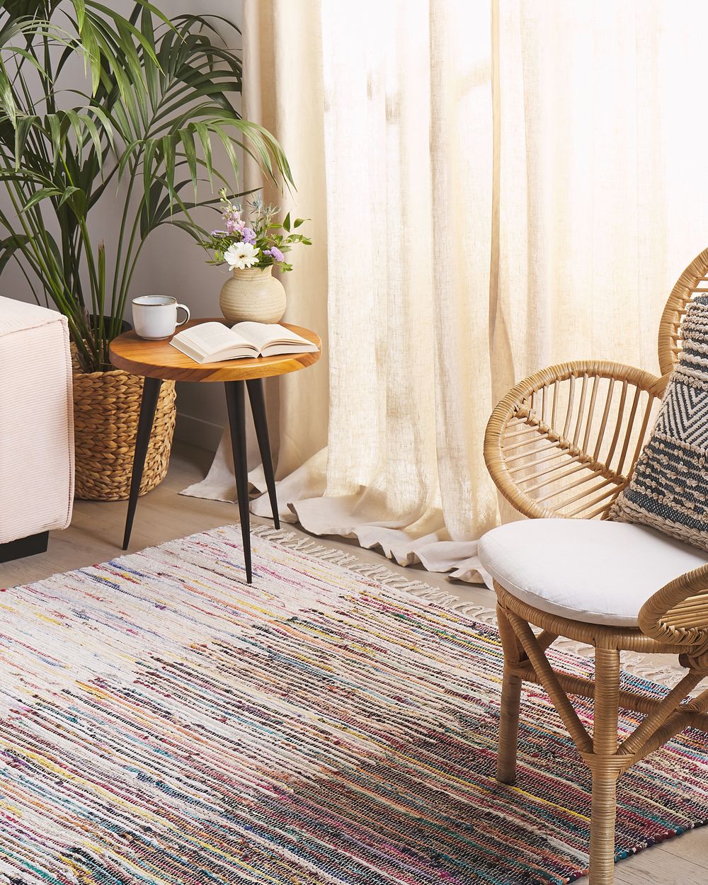 Rug MERSIN Multicolour 140 x 200 cm Cotton