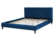 Bed Frame Cover Velvet FITOU 160 x 200 cm Dark Blue_752856