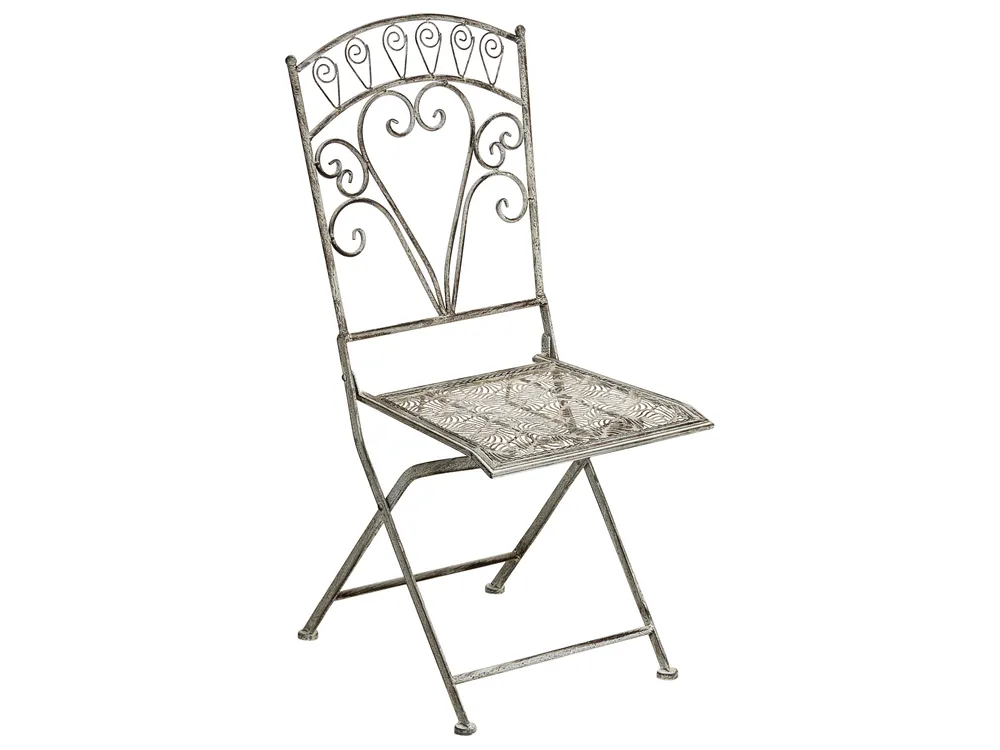Bistro Set Folding NURRA Metal Grey_1002673